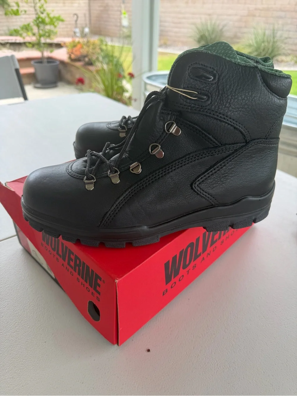 Wolverine Black Leather Men's Work Boots